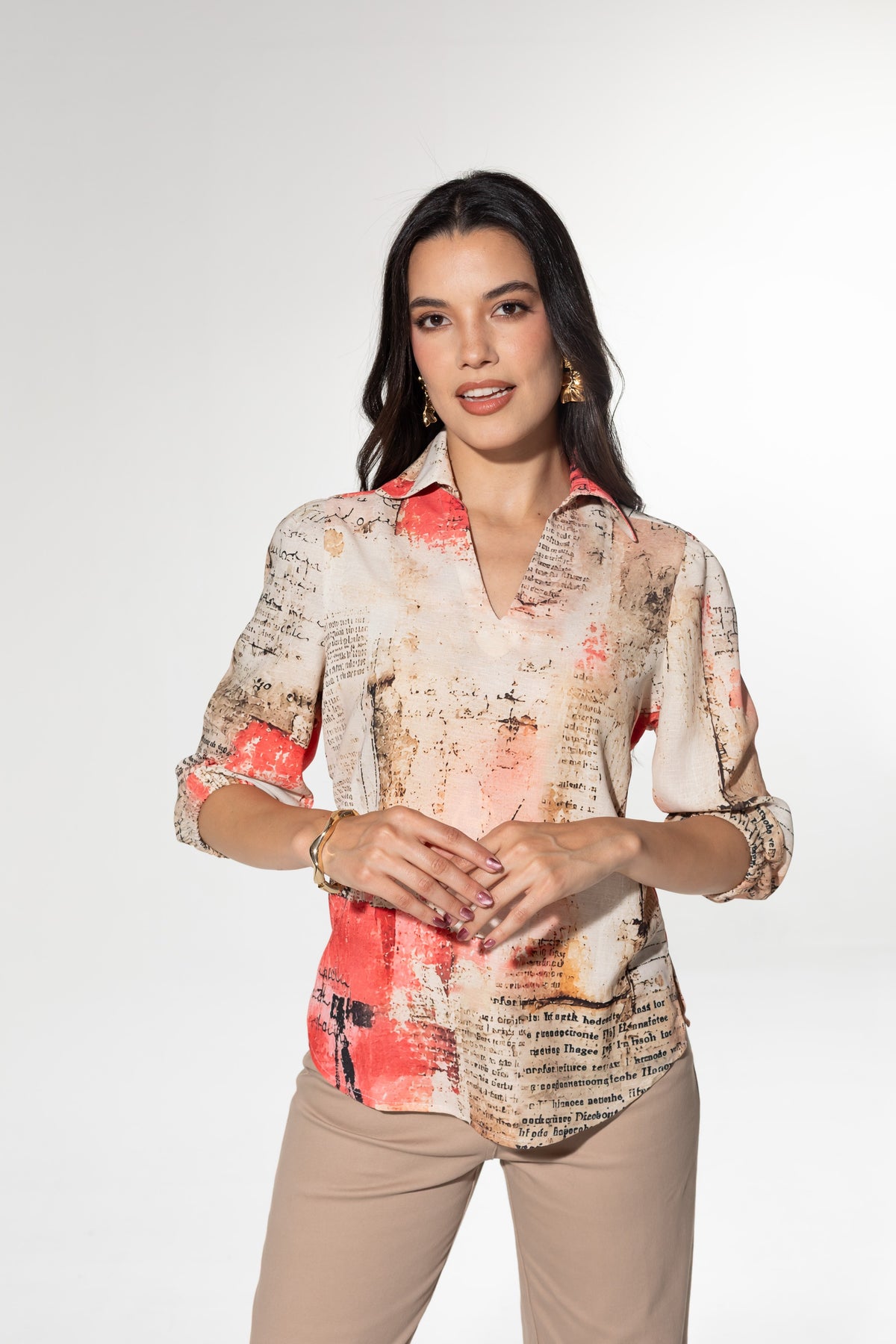 Blusa Prensa de Mujer — SIENNA — detalle 2