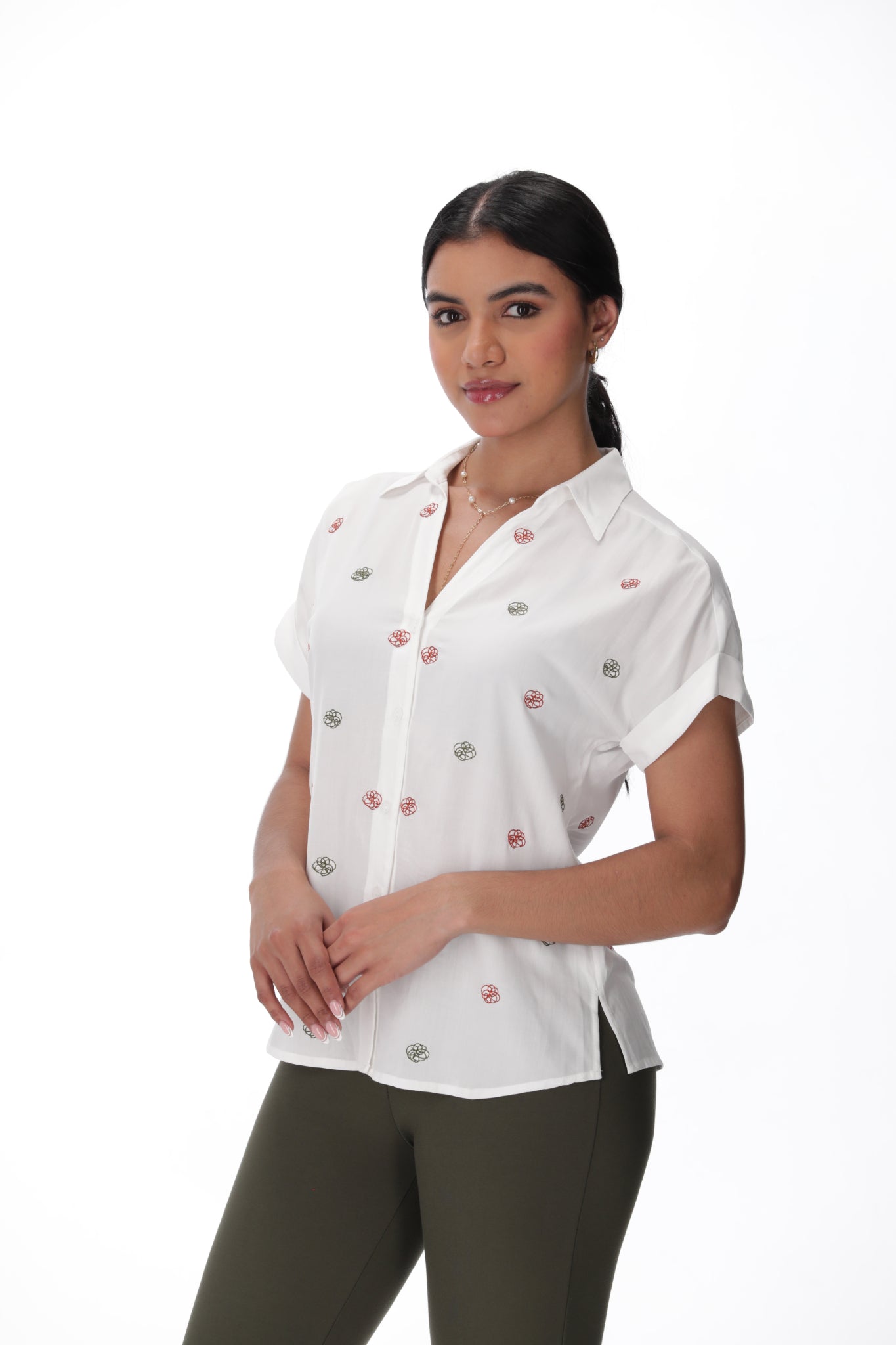 Blusa Olivo bordado
