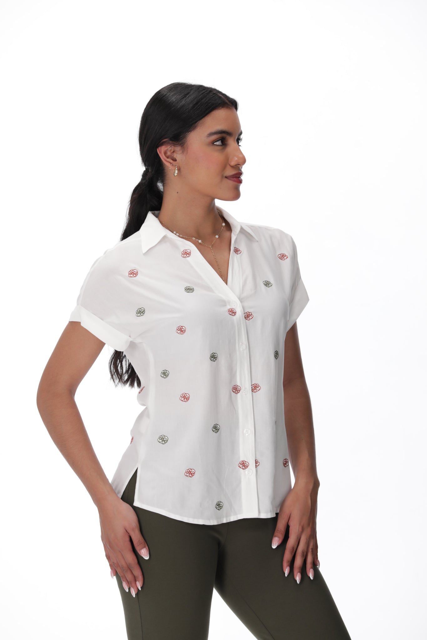 Blusa Olivo bordado