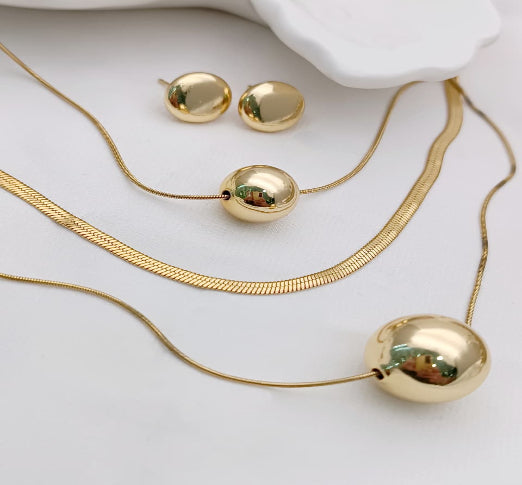 Set de Joyería Esfera Dorada