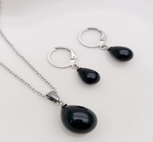 Set de Joyería Gota Negra