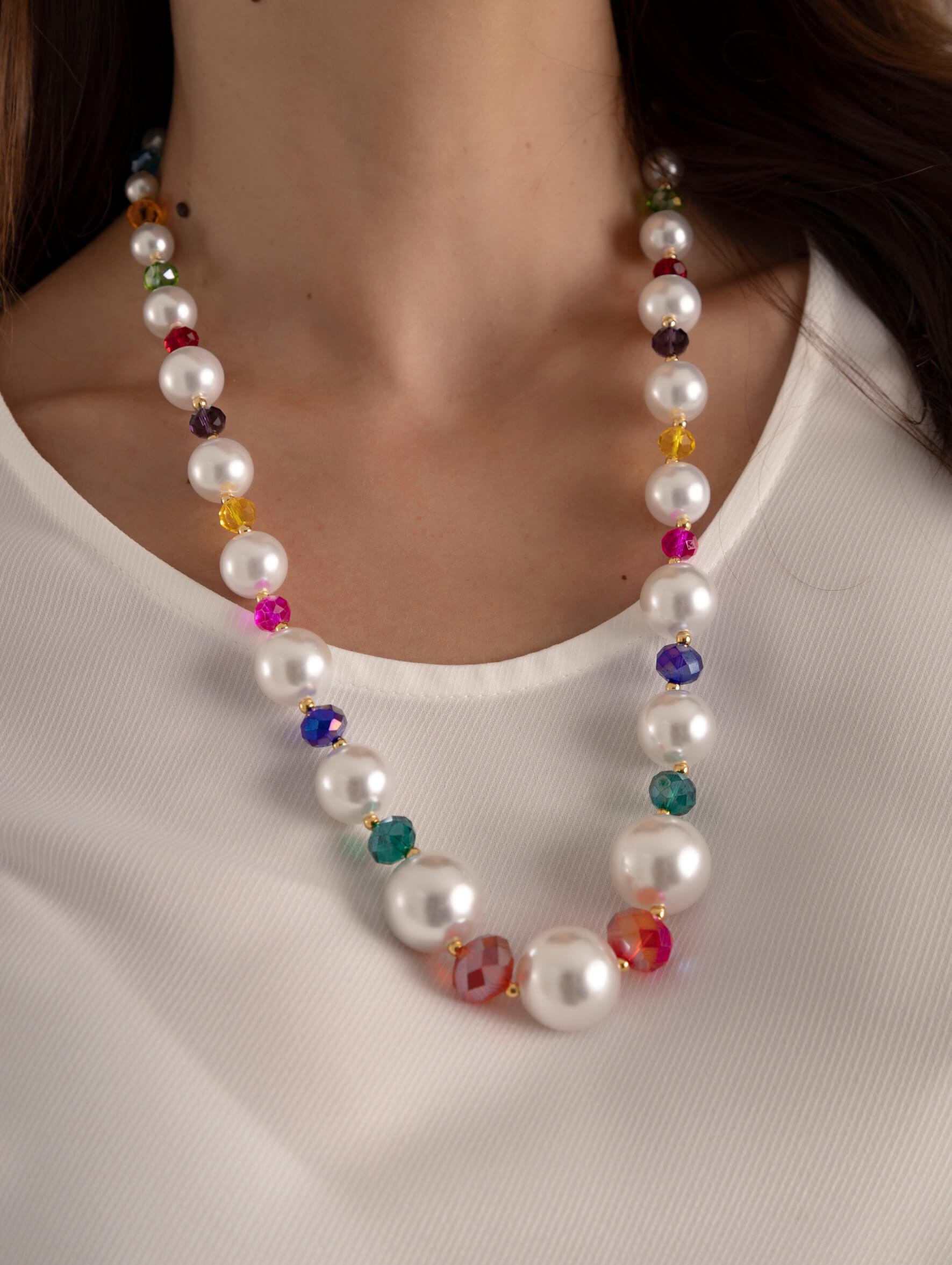 COLLAR DE PERLAS EN COLORES