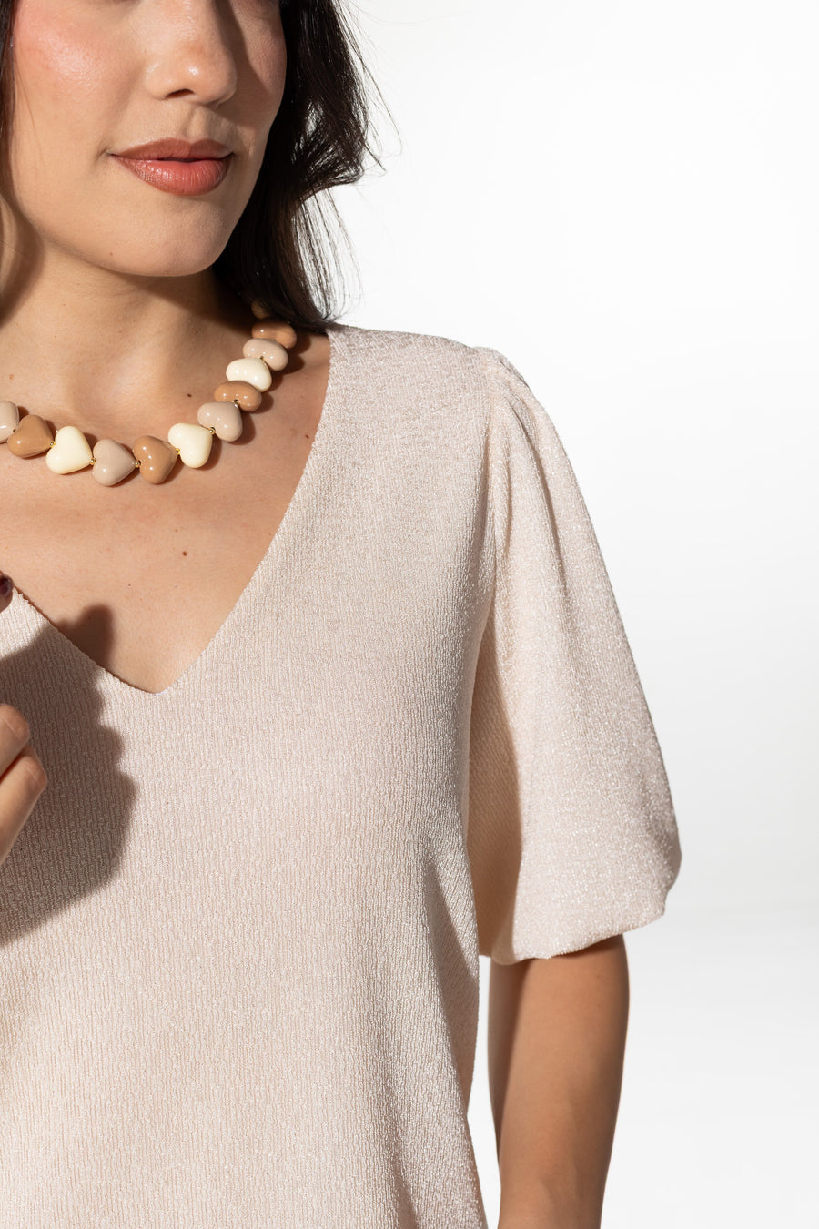Detalle de la tela de Camiseta Lore de Mujer