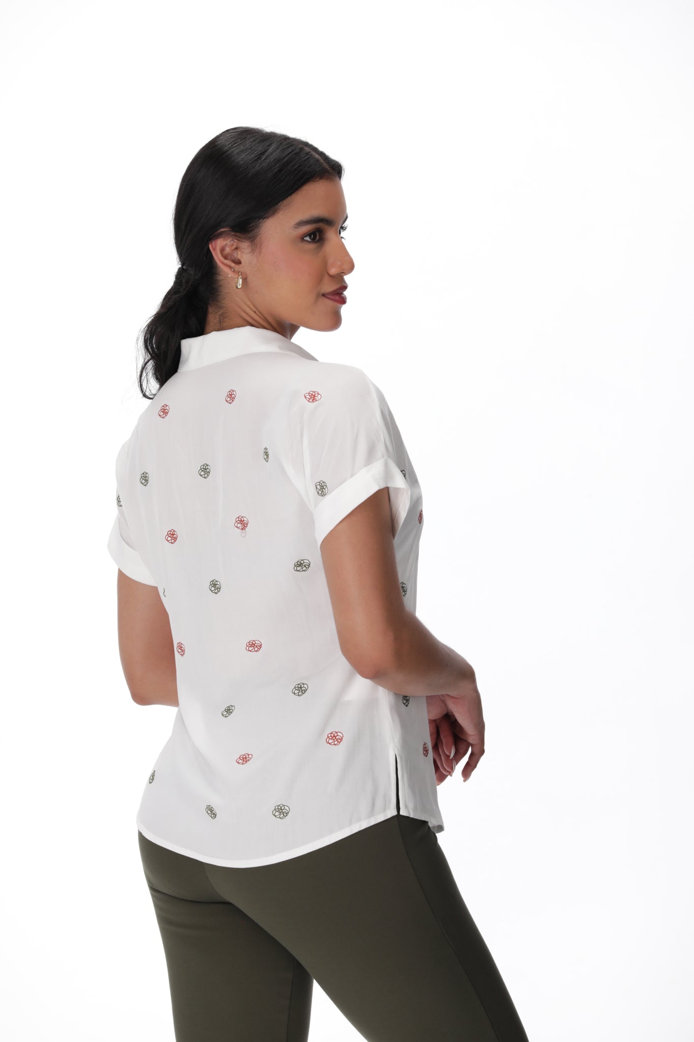 Blusa Olivo bordado