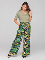 Pantalón estampado tropical