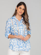 Blusa estilo Camisero, Manga al codo detalles artesanales